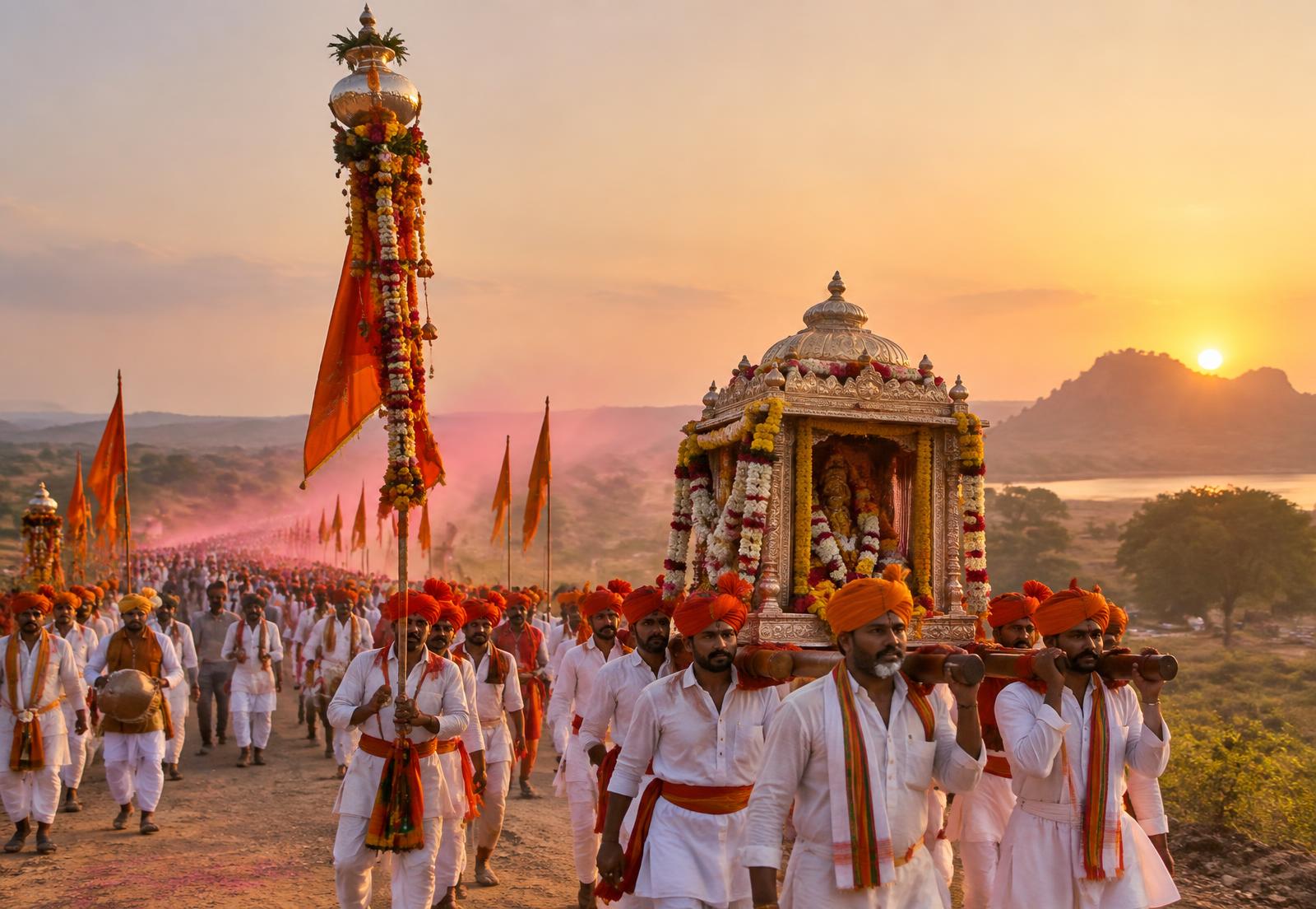 काठी व पालखी मिरवणूक